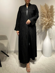 C 1635 Black Beaded Abaya