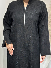 C 1635 Black Beaded Abaya