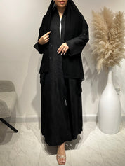 C 1635 Black Beaded Abaya
