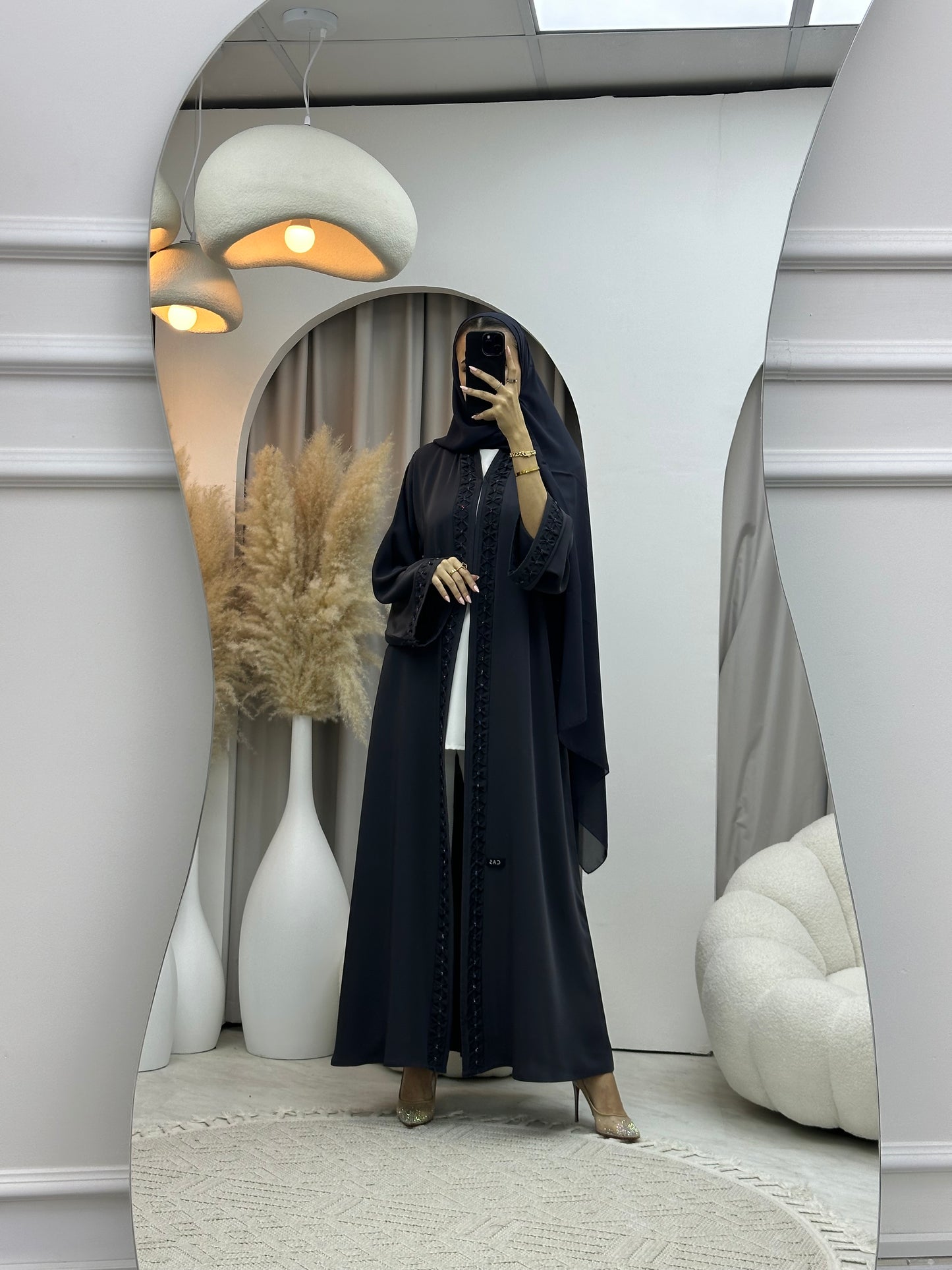 C 0070 Dark Grey Nada Abaya