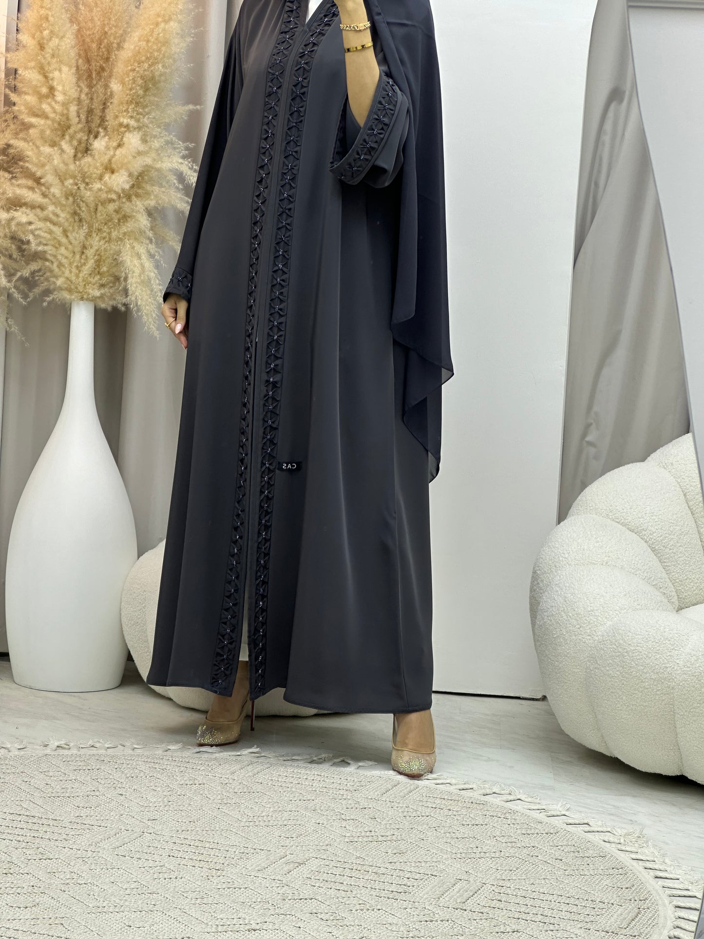 C 0070 Dark Grey Nada Abaya