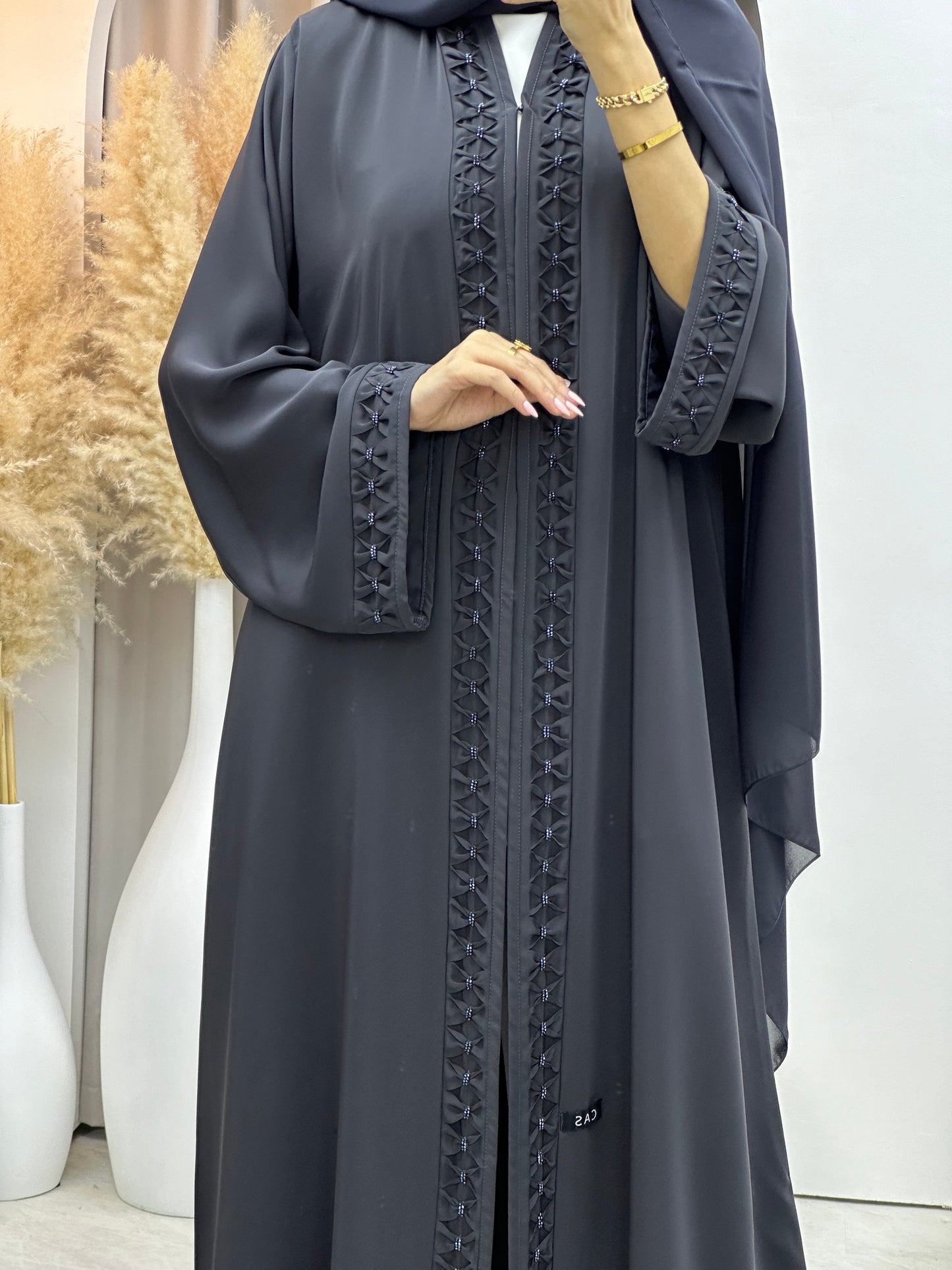 C 0070 Dark Grey Nada Abaya