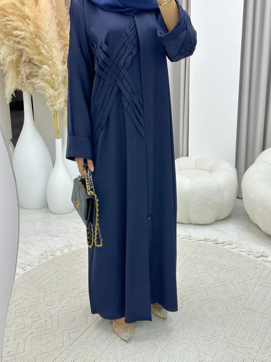 C 0284-02 Navy Blue Abaya