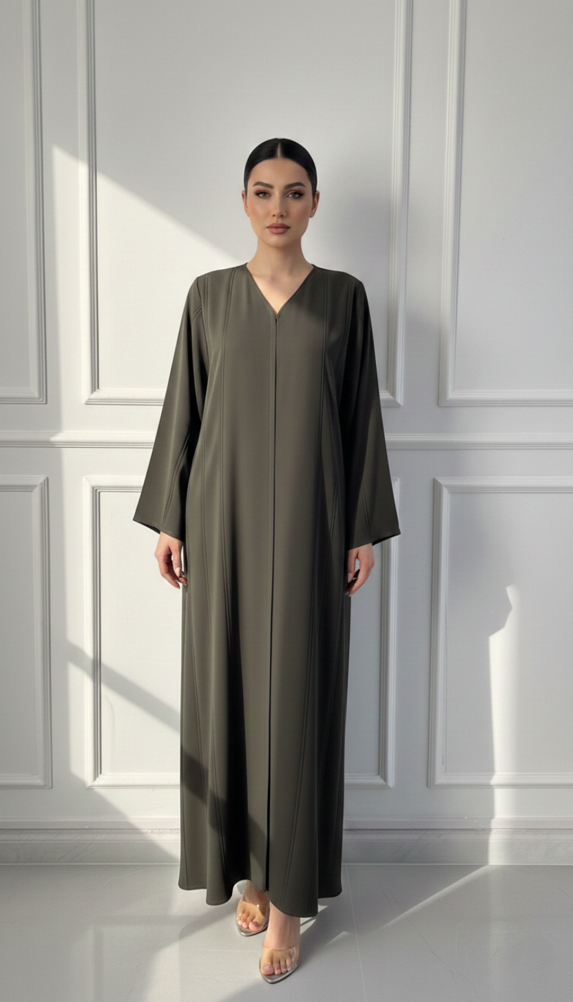 C 1839 Olive Green Abaya
