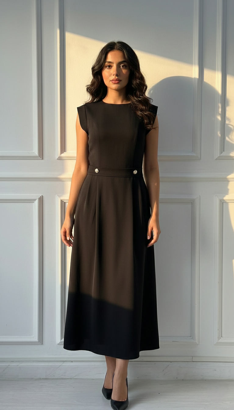 C 007 Premium Black Under Abaya Dress