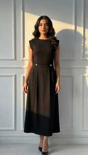 C 007 Premium Black Under Abaya Dress