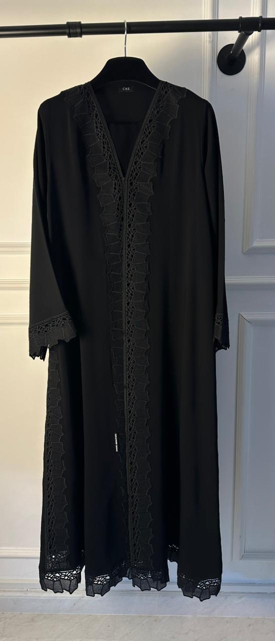 C 1780 Black Lace Abaya