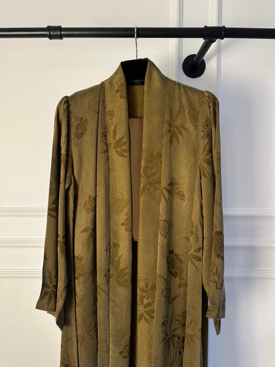 C 1781-05 Bronze Gold Printed Abaya