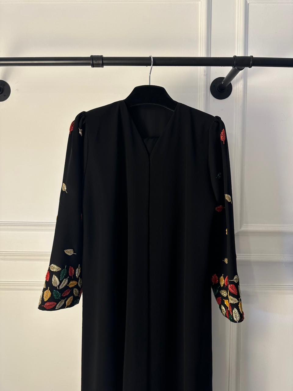 C 1830 Black Beaded Abaya