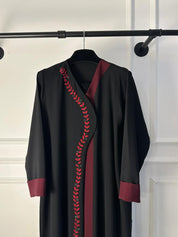 C 1832 Black Embroidered Abaya