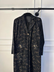 C 1824-02 Black Gold Coat Abaya