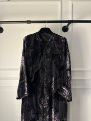 C 1784-02 Purple Velvet Abaya