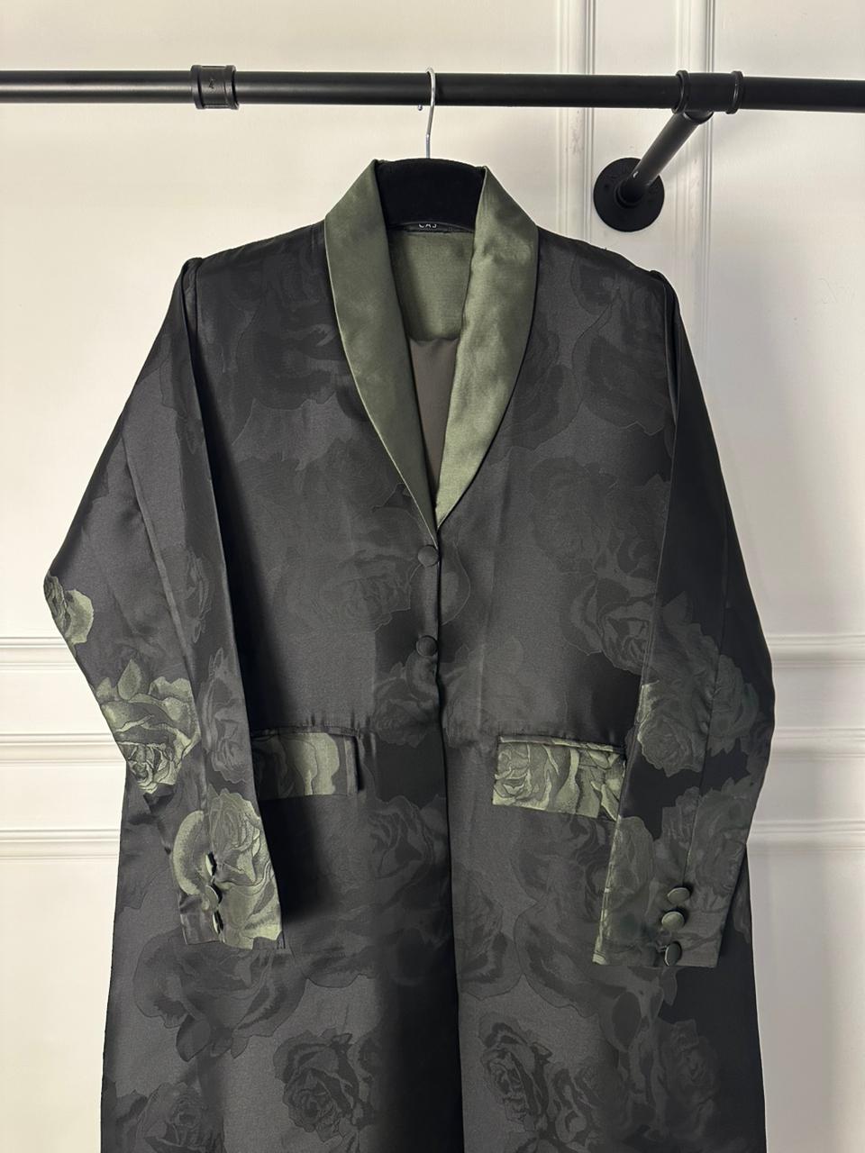 C 1893-01 Sage Green Rose Abaya