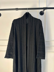 C 1717-03 Black Dantel Abaya