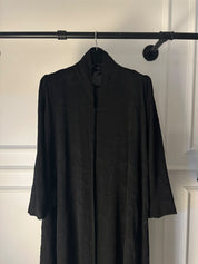 C 2802 Black Floral Print Abaya