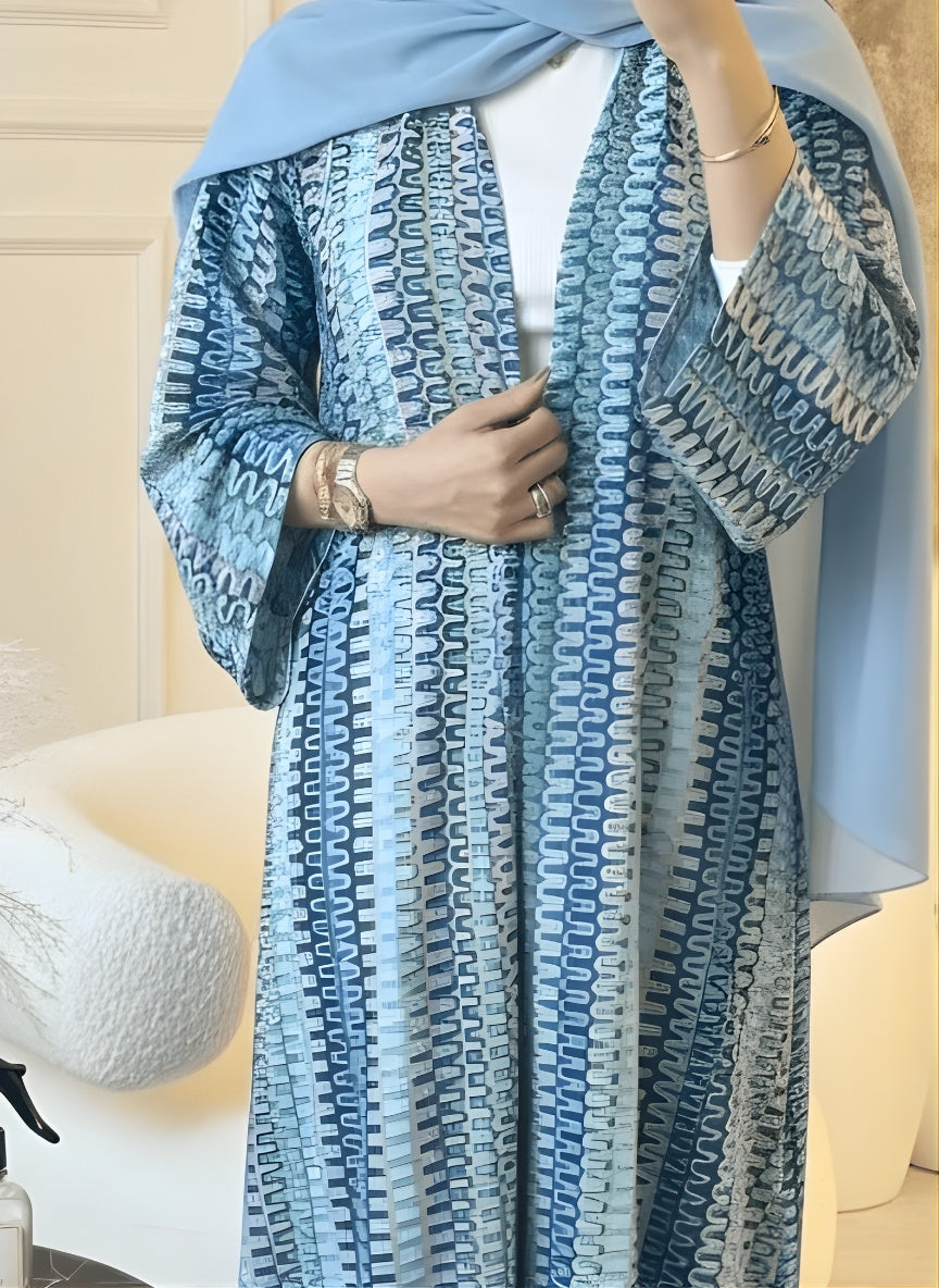 C 1600 Blue Wave Abaya
