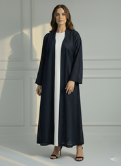 C 1717-06 Navy Blue Dantel Abaya