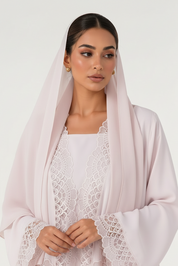 C 2570 Lychee Swirl Lace Abaya