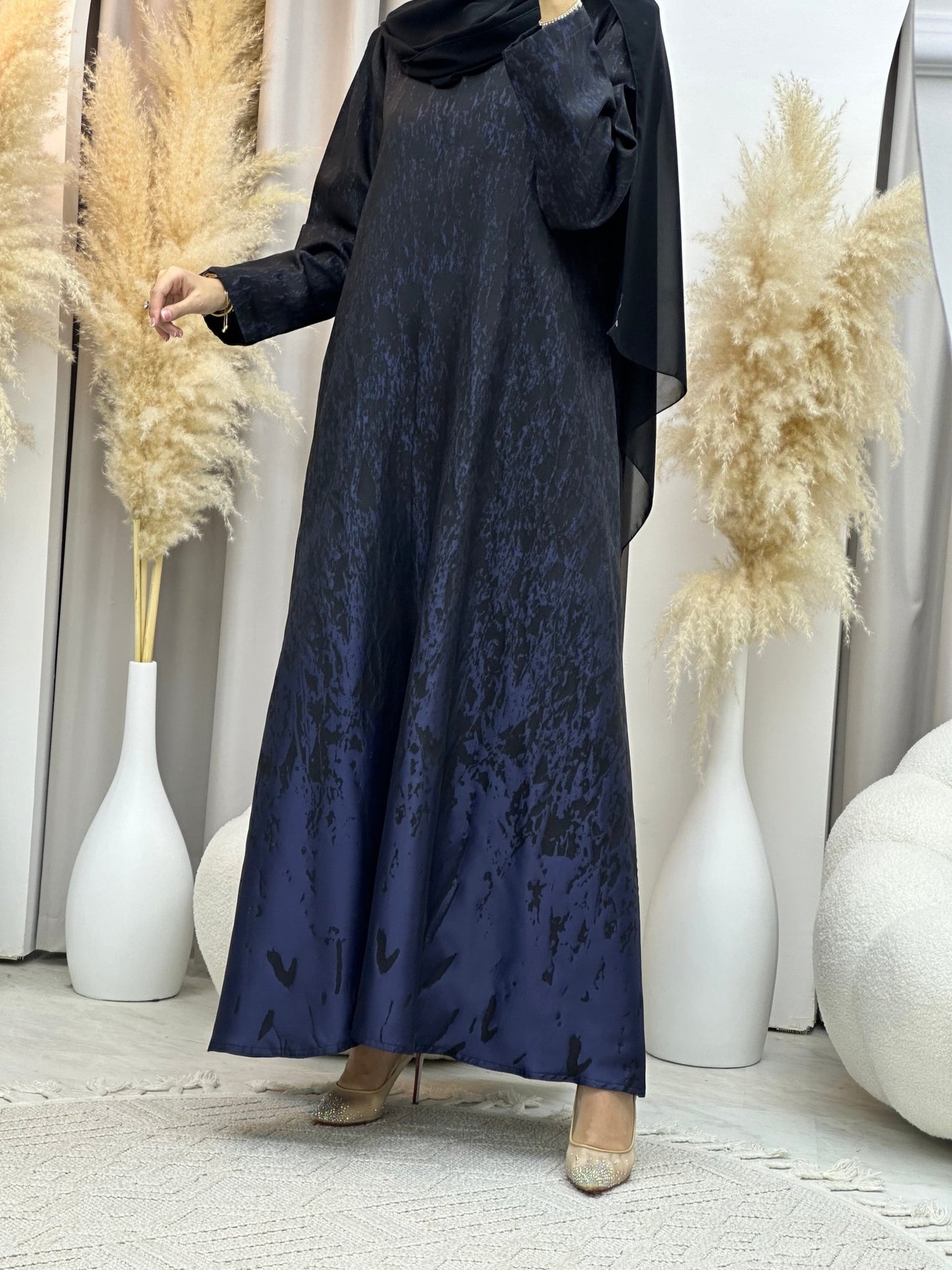 C 0001 - 01 Blue Eid Kloosh Abaya