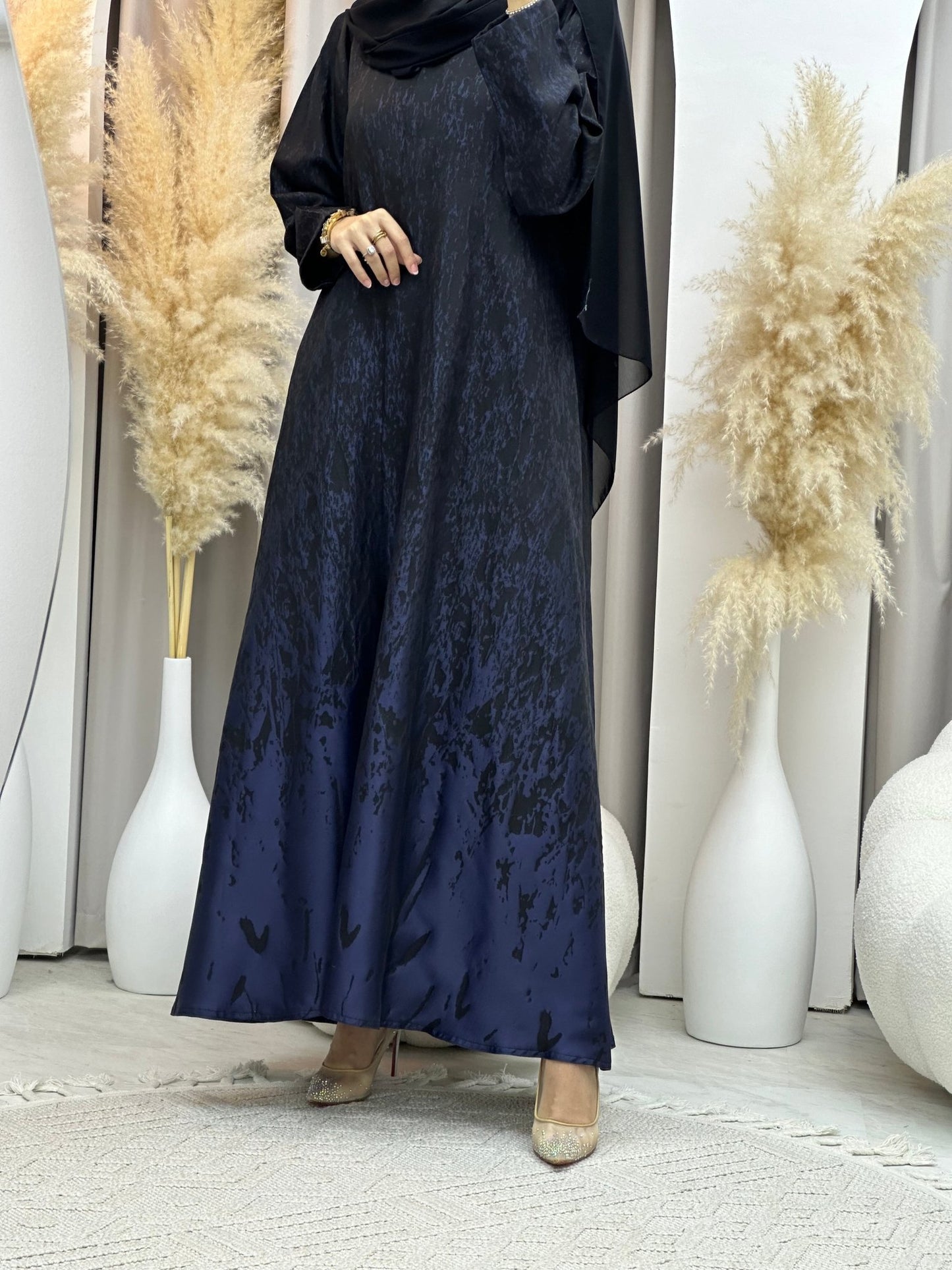 C 0001 - 01 Blue Eid Kloosh Abaya