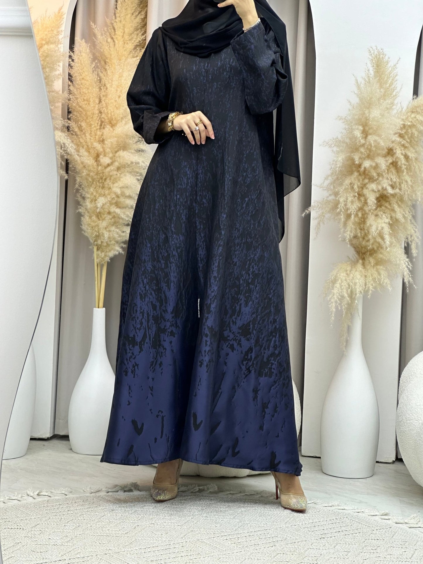 C 0001 - 01 Blue Eid Kloosh Abaya