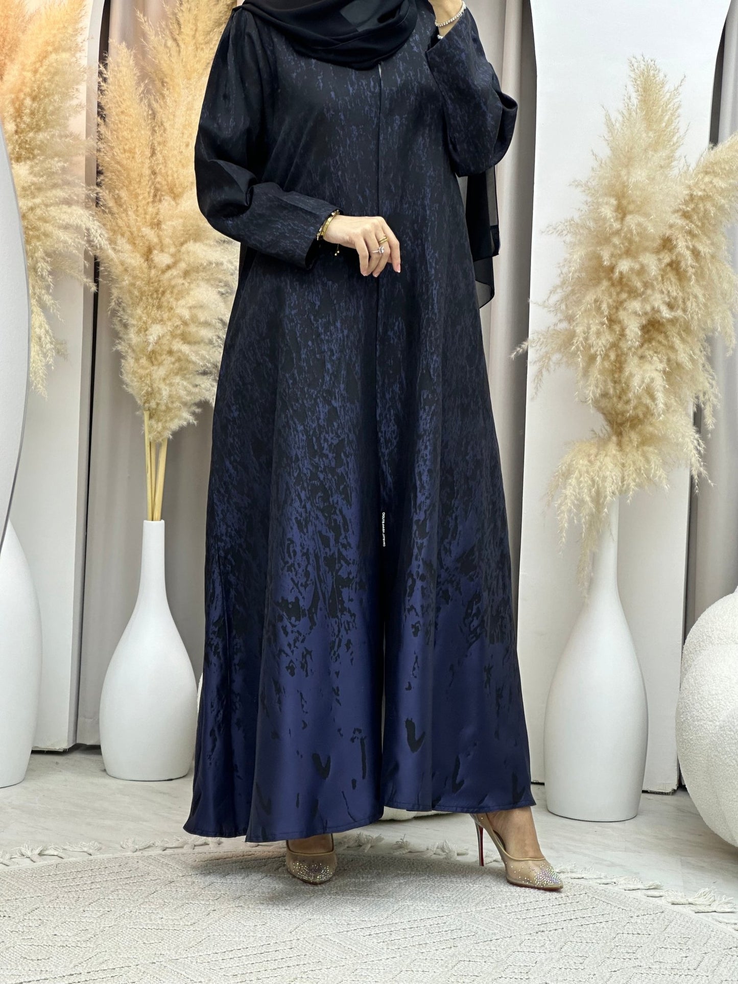 C 0001 - 01 Blue Eid Kloosh Abaya