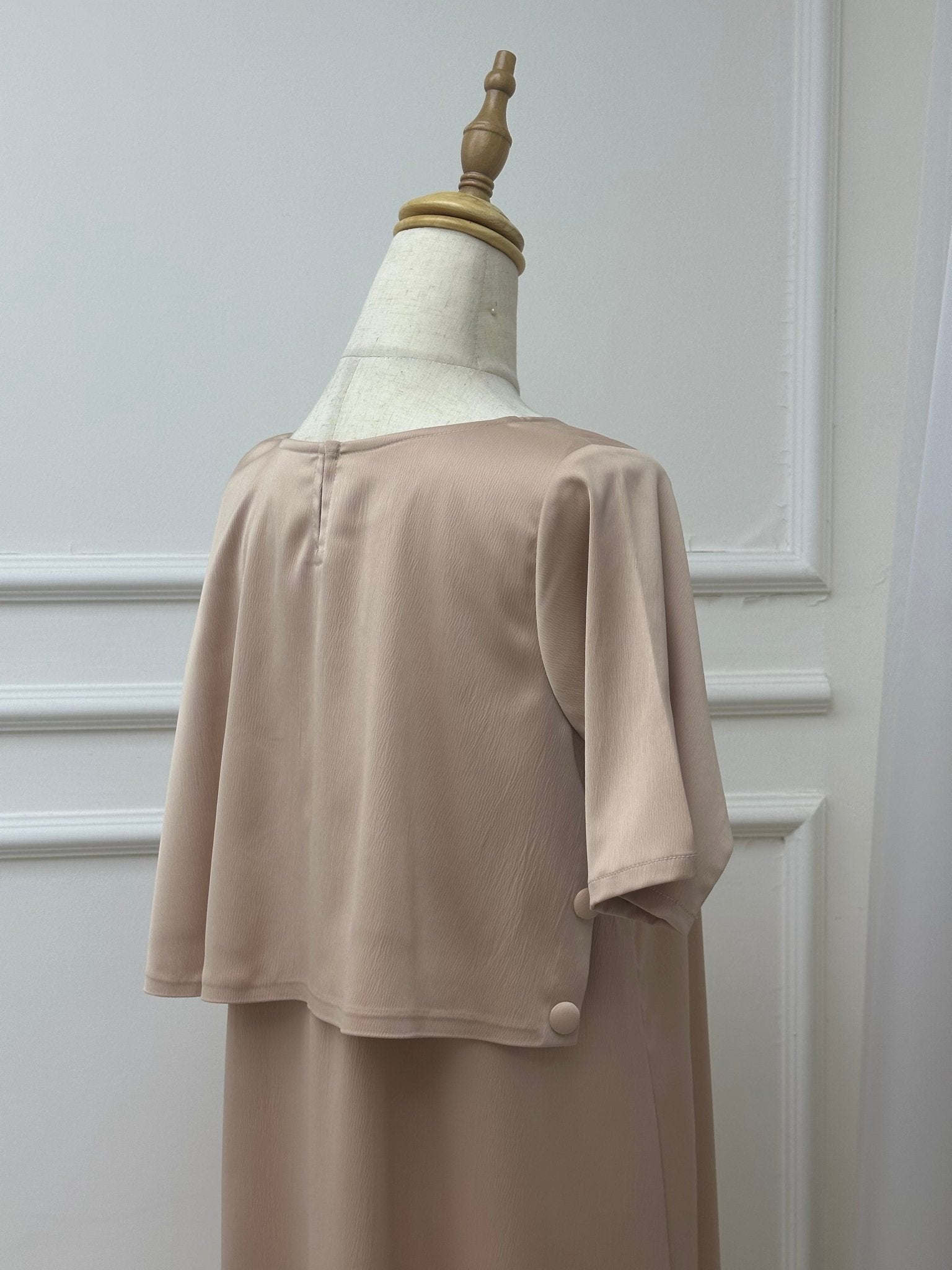 C 001 Beige Under Abaya Dress