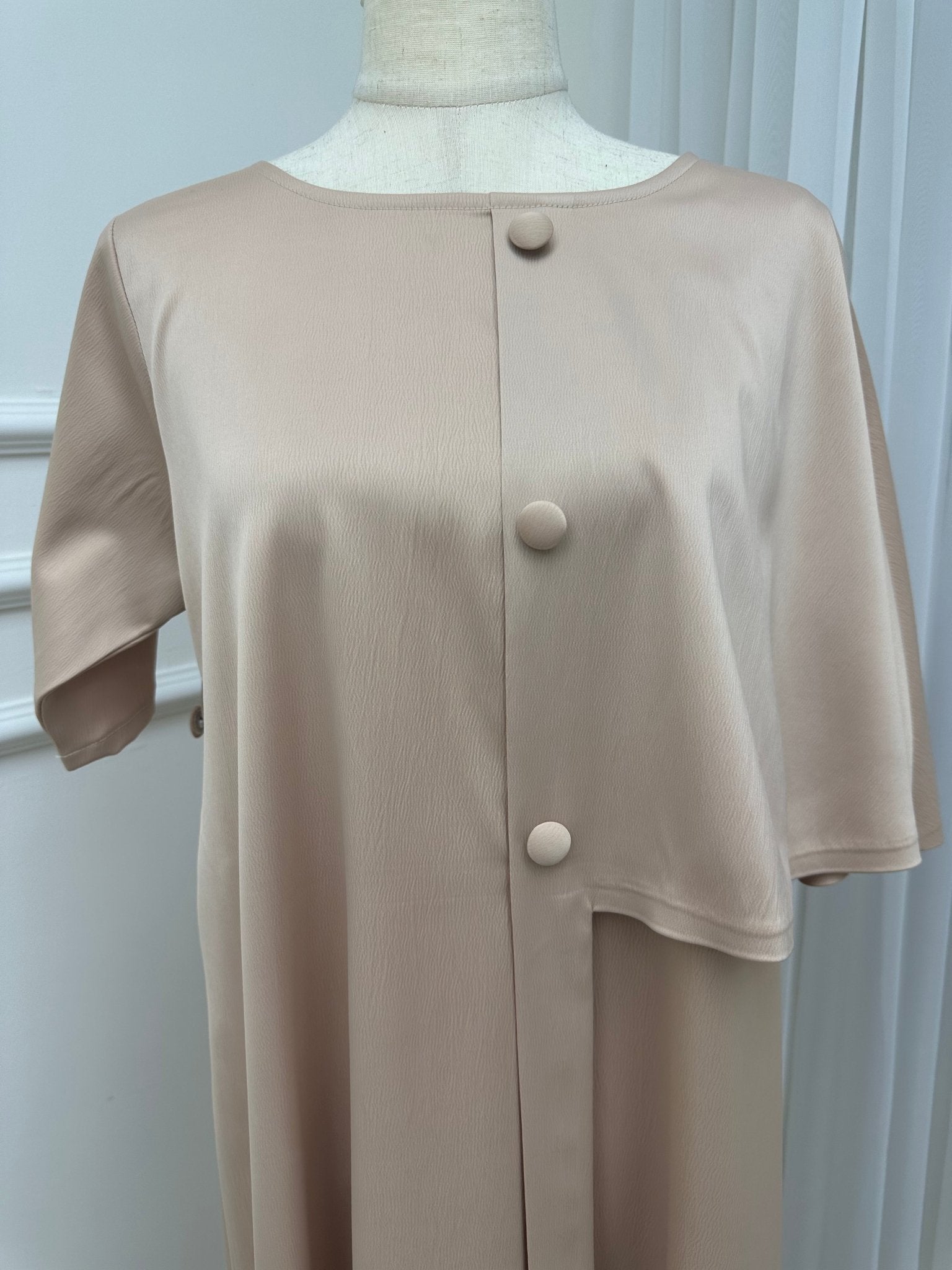 C 001 Beige Under Abaya Dress