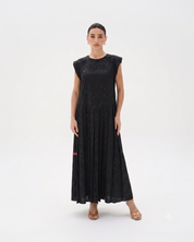 C 0016 Premium Black Printed Under Abaya Dress
