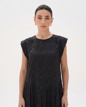 C 0016 Premium Black Printed Under Abaya Dress