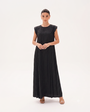 C 0018 Premium Black Printed Under Abaya Dress