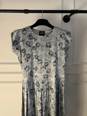 C 0020 Premium Light Grey Pleated Under Abaya Dress