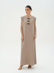 C 0028-01 Premium Beige Under Abaya Dress