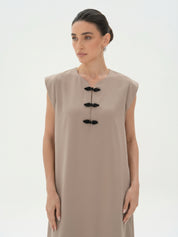 C 0028-01 Premium Beige Under Abaya Dress