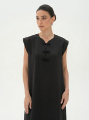 C 0028-02 Premium Black Under Abaya Dress