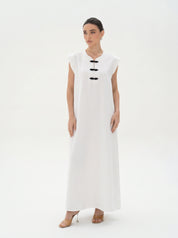 C 0028-03 Premium White Under Abaya Dress