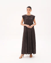 C 0029-01 Premium Brown Pleated Under Abaya Dress