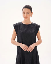 C 0029-02 Premium Black Pleated Under Abaya Dress