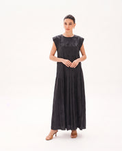 C 0029-03 Premium Charcoal Pleated Under Abaya Dress