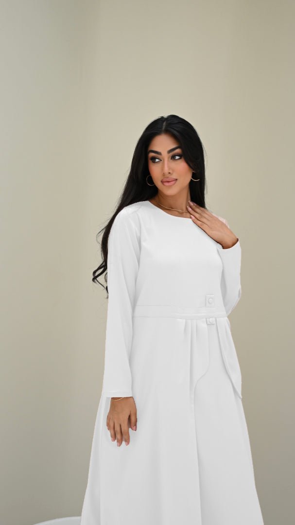 C 003 Off White Under Abaya Dress