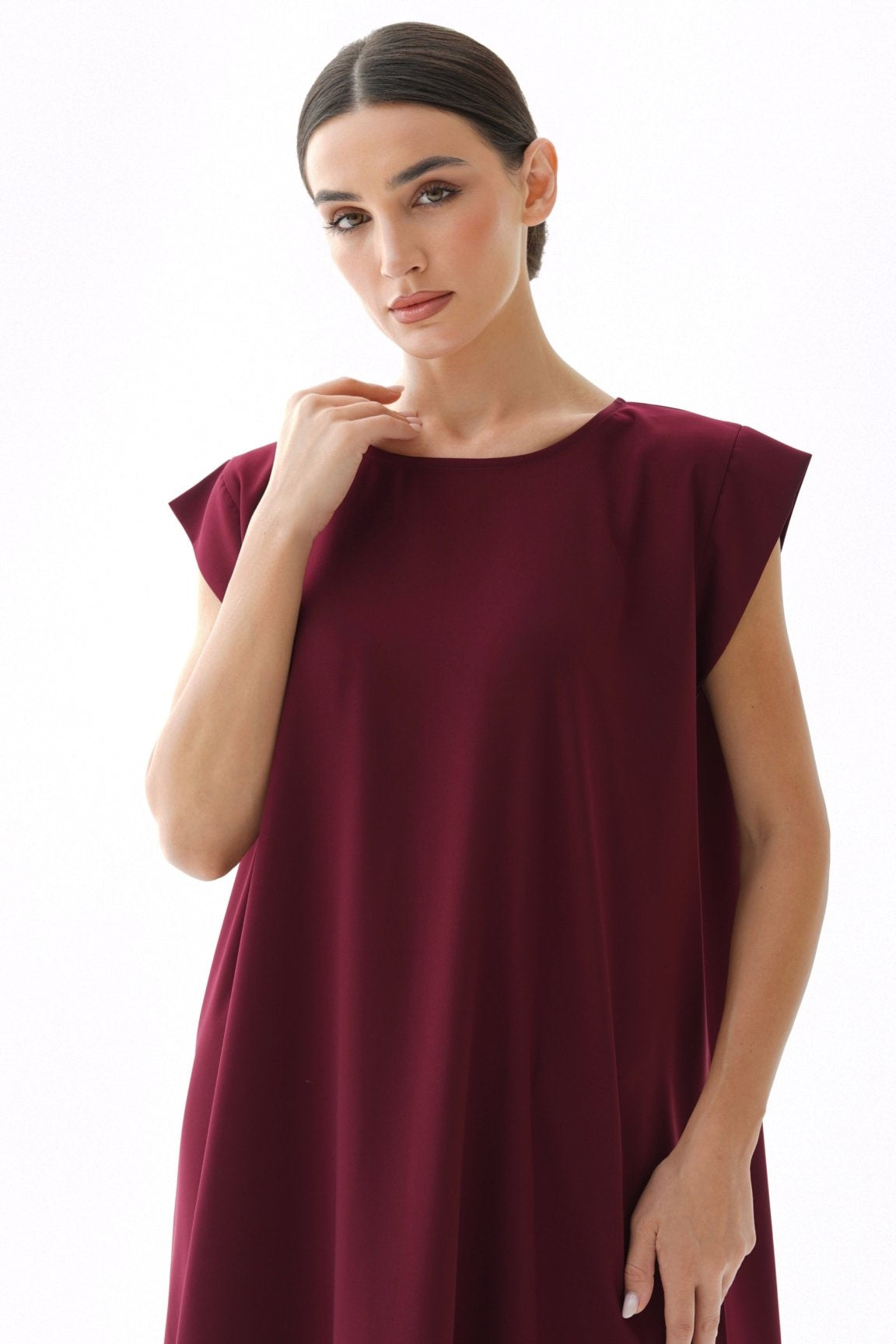 C 005 - 01 Premium Maroon Under Abaya Dress