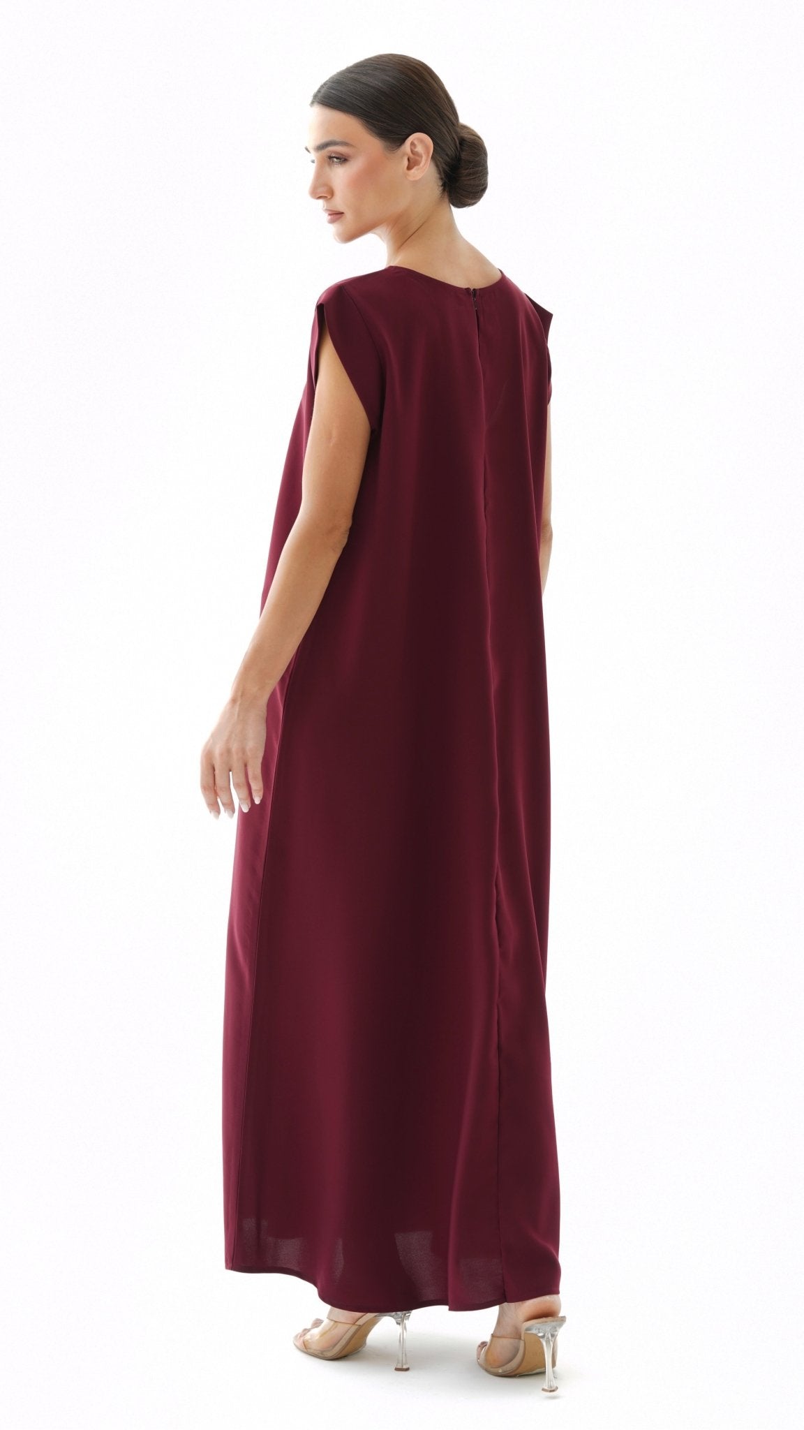 C 005 - 01 Premium Maroon Under Abaya Dress