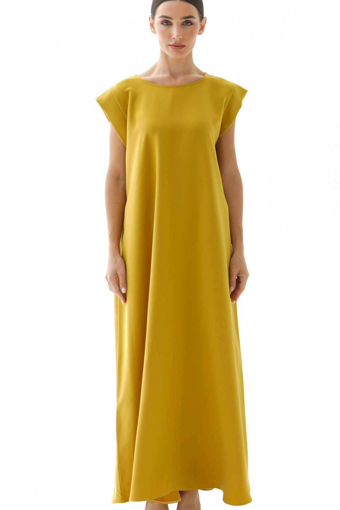 C 005 - 05 Premium Saffron Under Abaya Dress