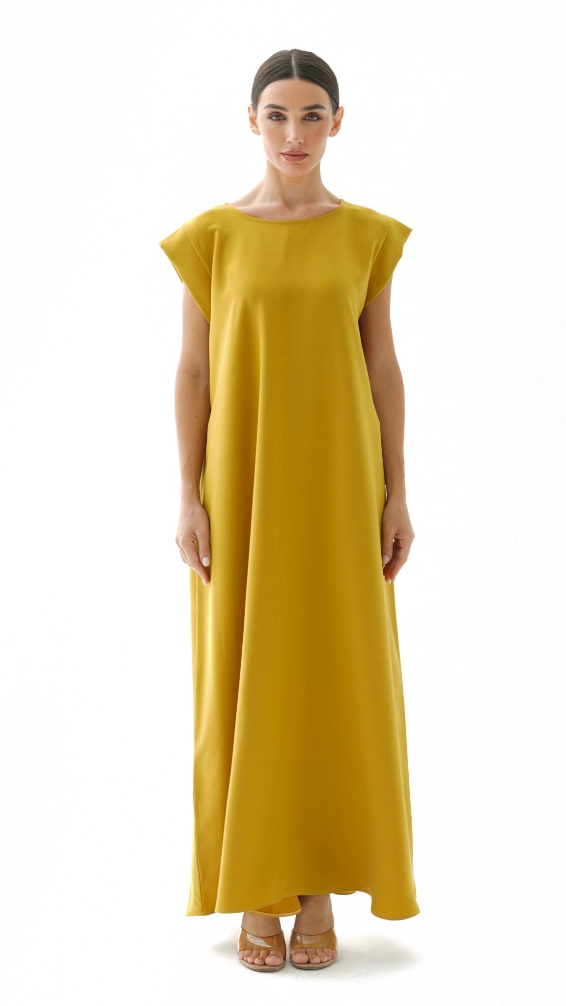 C 005 - 05 Premium Saffron Under Abaya Dress