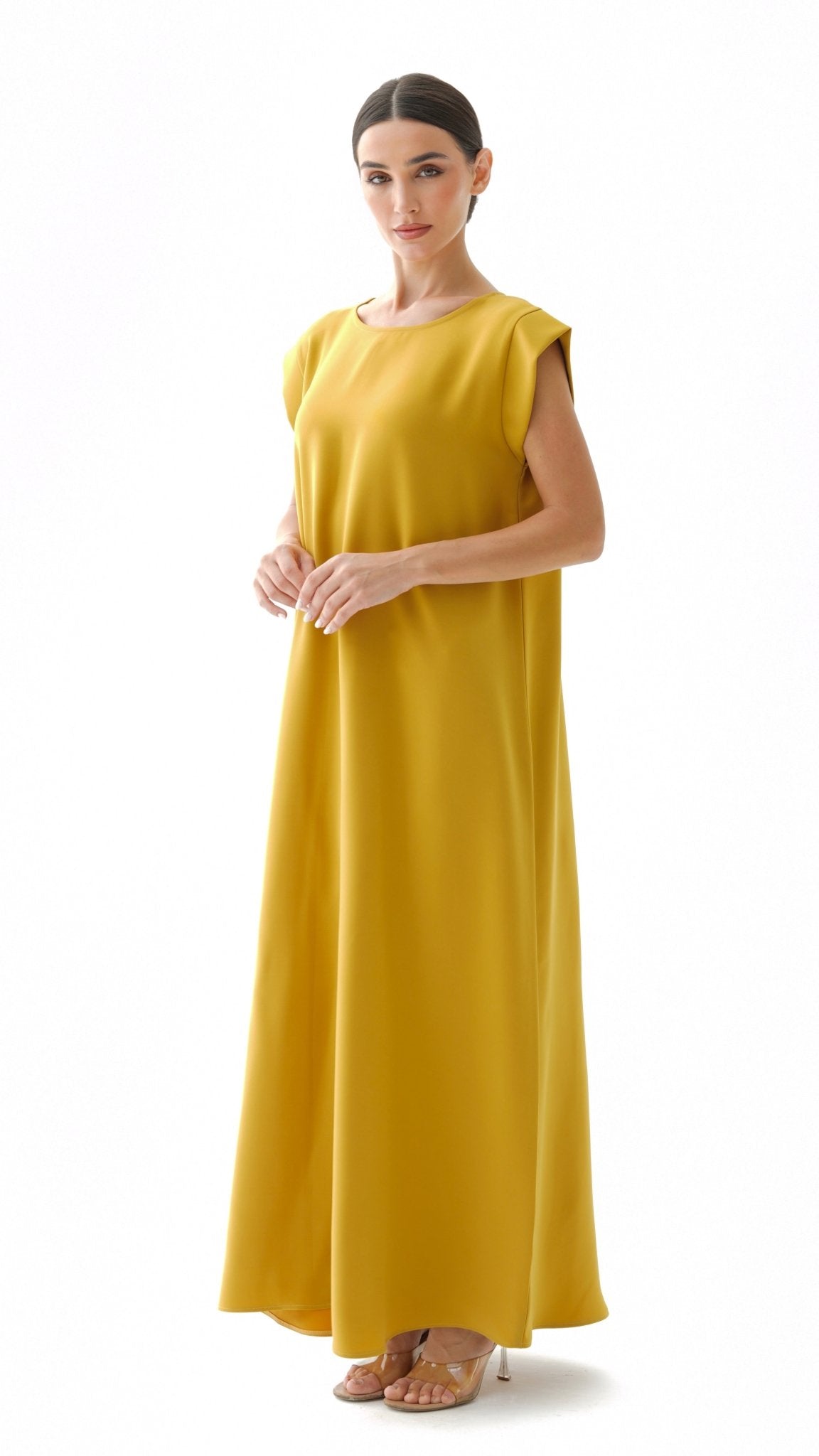 C 005 - 05 Premium Saffron Under Abaya Dress