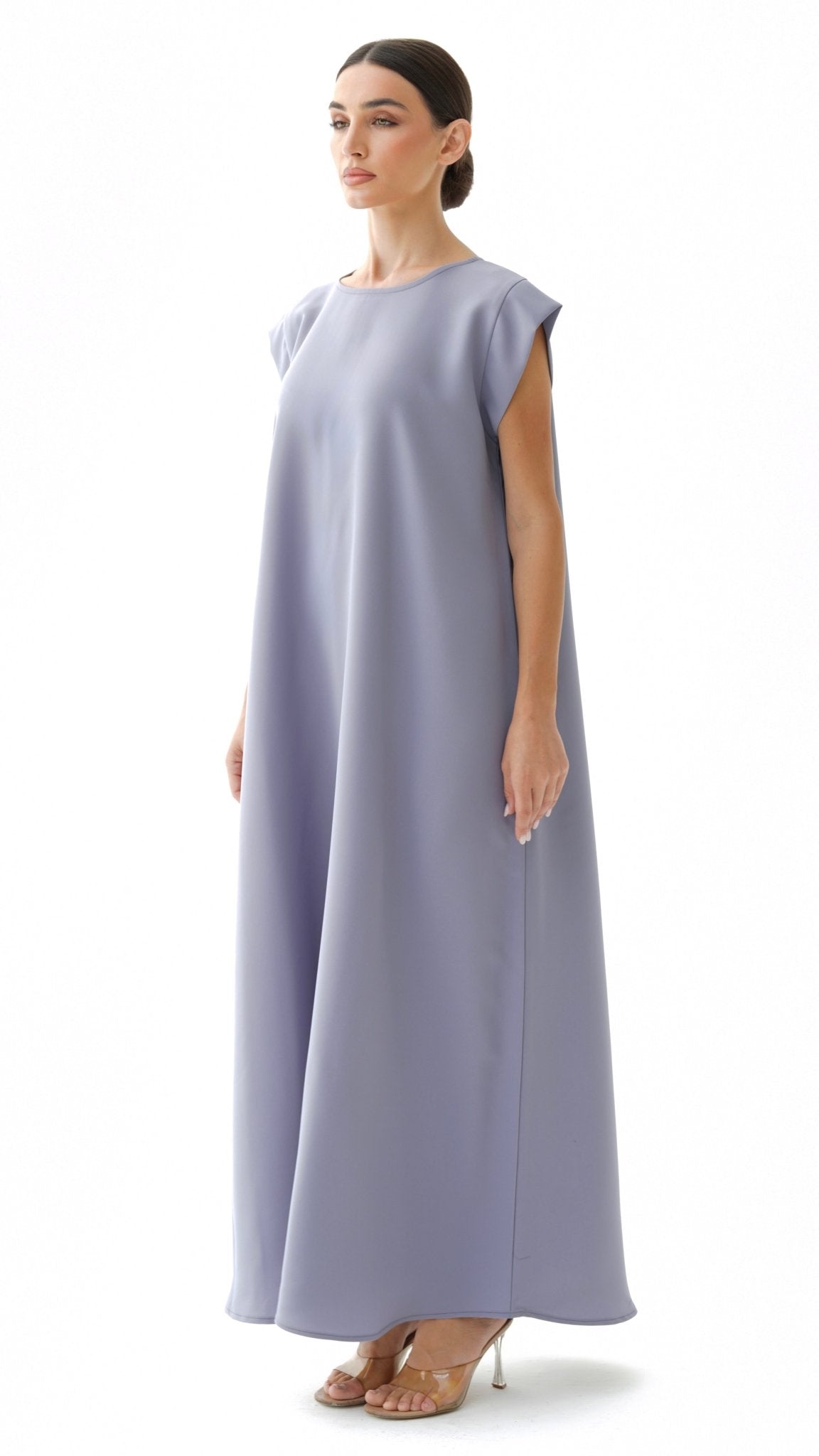 C 005 - 11 Premium Light Grey Under Abaya Dress