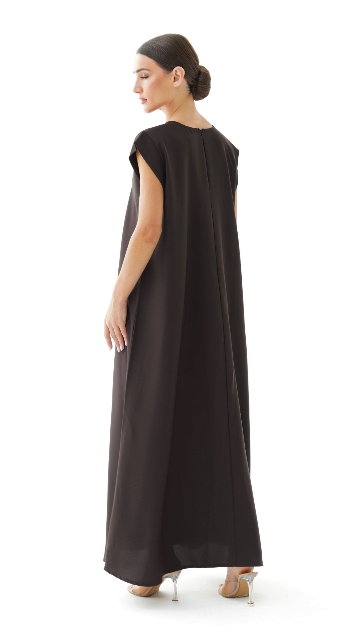 C 005 - 13 Premium Dark Brown Under Abaya Dress