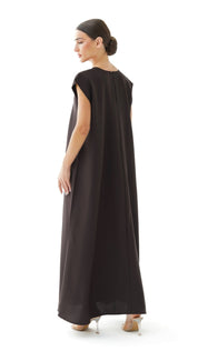 C 005 - 13 Premium Dark Brown Under Abaya Dress