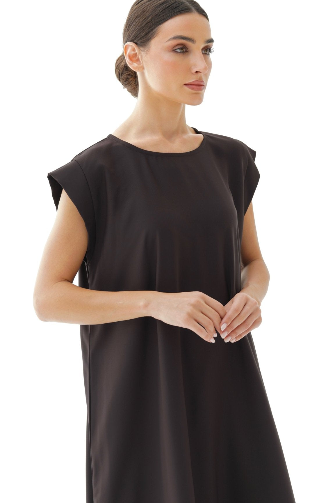 C 005 - 13 Premium Dark Brown Under Abaya Dress
