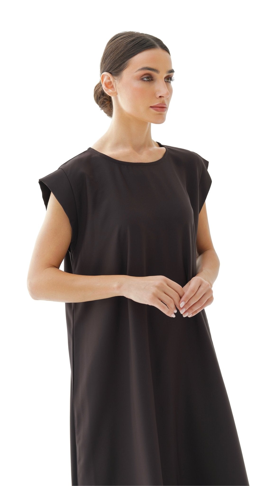 C 005 - 13 Premium Dark Brown Under Abaya Dress